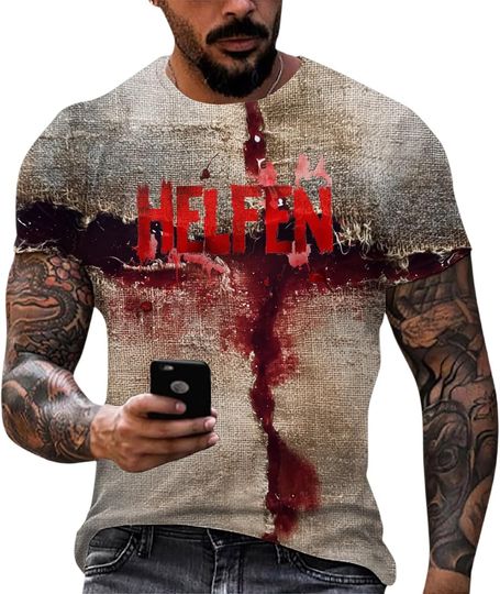 Discover Halloween Costumes for Men Funny Short Sleeve Shirts Graphic Scary Printed
