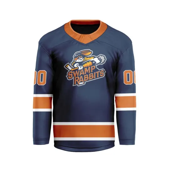 Discover Personalized Greenville Swamp Rabbits Navy Hockey Shirt Men's Fan Gear Gift