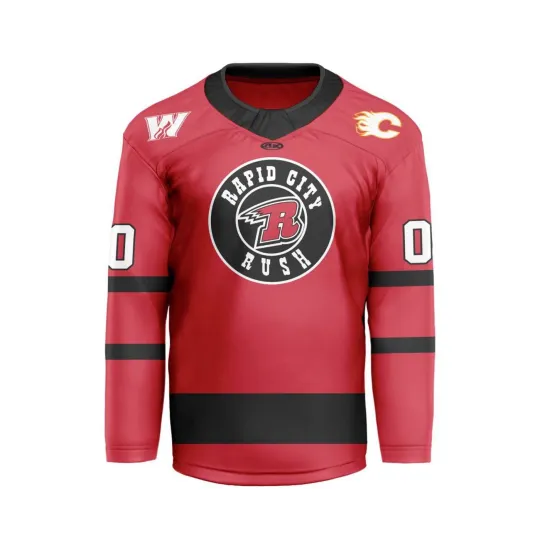 Personalized Rapid City Rush Red V-shaped Hockey Shirt Men's Fan Gear Xmas Gift