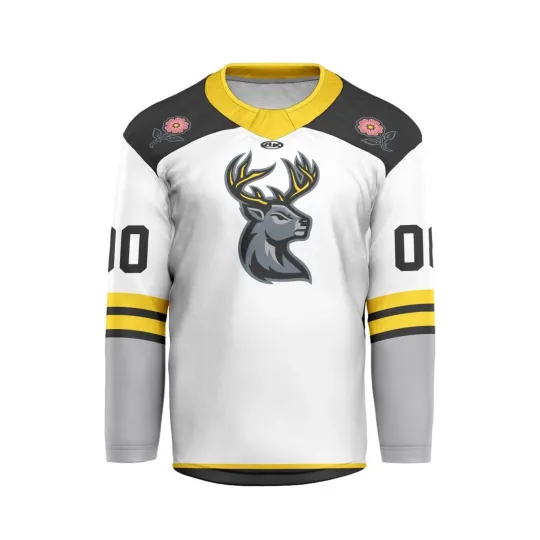 Discover Personalized Iowa Heartlanders White V-shaped Hockey Shirt Men's Fan Gear Gift