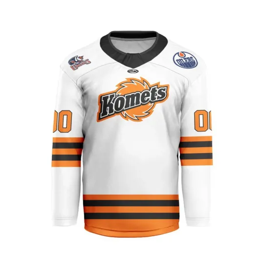 Discover Personalized Fort Wayne Komets White V-shaped Hockey Shirt Men's Fan Gear Gift