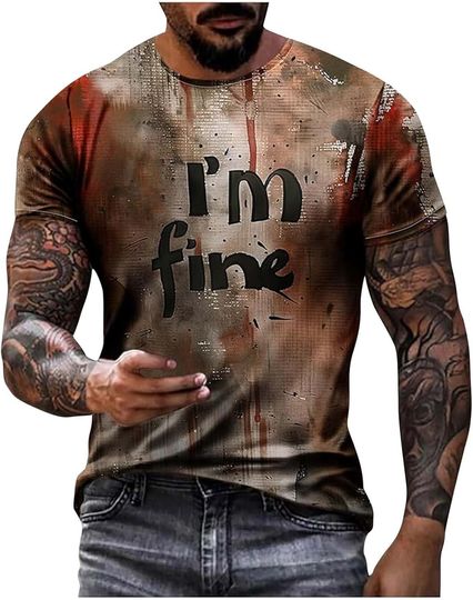 Halloween T Shirts for Men Bloody Shirt Mens Costumes 2025 Big and Tall Horror Funny Party Tees Tops Tshirts Womens