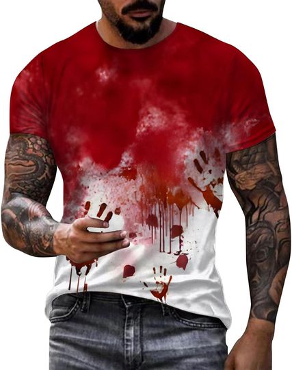 Halloween Shirt Mens T Shirts Clothes for Men Funny Pumpkin Happy 2025 T-Shirt Tshirts Horror Couple