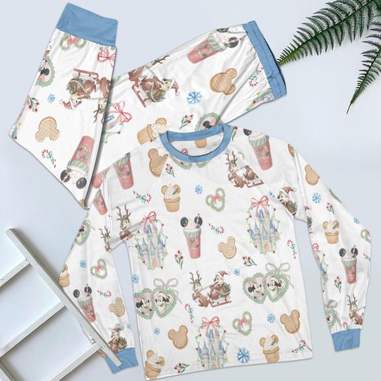 Discover Retro Mickey Minnie Santa Christmas Vibes Pajamas Set, Chip N Dale Coquette Bow Pjs, Dashing Through The Snow Sleepwear, Disney Holiday Pjs