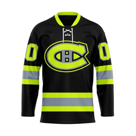 Discover Personalized Montreal Canadiens Honoring Firefighters Lace Hockey Shirt Fan Gear