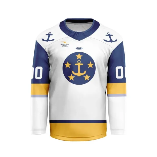 Discover Personalized Norfolk Admirals White V-shaped Hockey Shirt Men's Fan Gear Gift