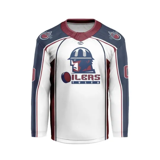 Personalized Tulsa Oilers White V-shaped Hockey Shirt Men's Fan Gear Xmas Gift