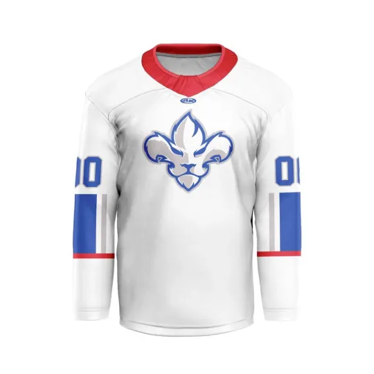 Discover Personalize Trois-Rivieres Lions White V-shaped Hockey Shirt Men's Fan Gear Gift