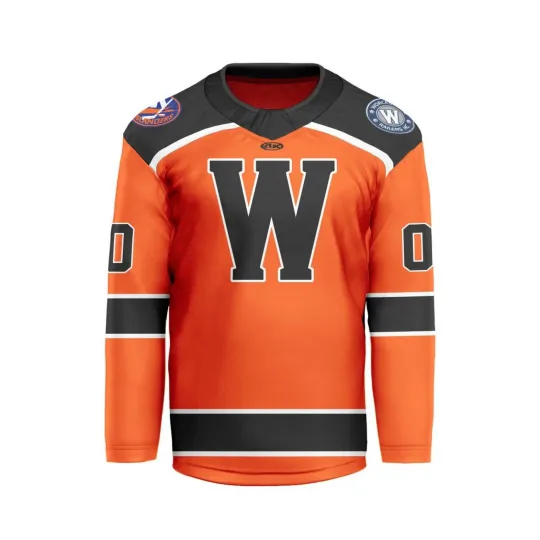 Discover Personalized Worcester Railers Orange V-shaped Hockey Shirt Men's Fan Gear Gift