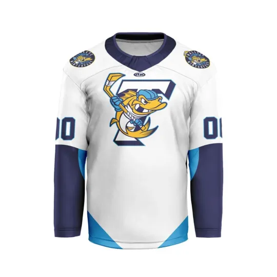 Personalized Toledo Walleye White V-shaped Hockey Shirt Men's Fan Gear Xmas Gift