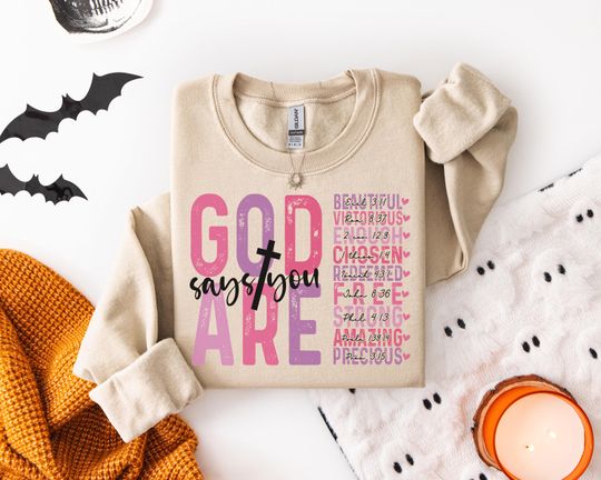 Discover Christian Faith Sweatshirt for All - Uplifting Affirmations Scripture Design in Pink, Purple Black t-shirt