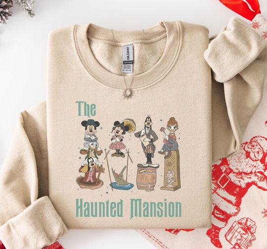 Discover Spooky Haunted Mansion Unisex Pullover | Cozy Cotton Disney Gift - t-shirt | tee, Perfect Gift for Any Occasion  Soft Premium Cotton Blend