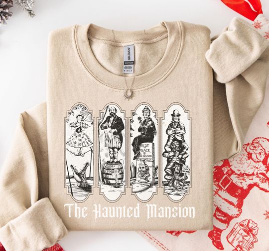 Discover Spooky Unisex Cotton Hoodie - Embrace Halloween with Haunted Mansion Design - t-shirt | tee, Perfect Gift for Any Occasion