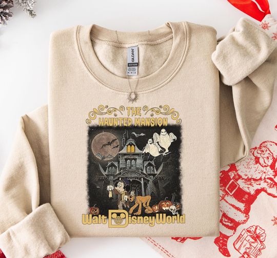 Discover Haunted Mansion Cotton Hoodie - Cozy Unisex Disney Gift Apparel - t-shirt | tee, Perfect Gift for Any Occasion  Soft Premium Cotton Blend