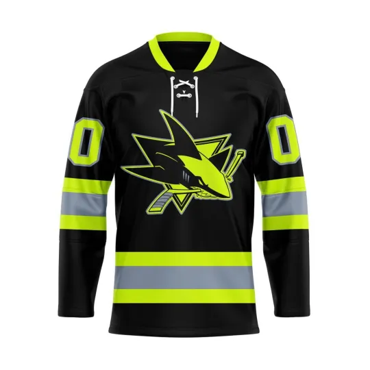 Discover Custom San Jose Sharks Honoring Firefighters Lace Hockey Shirt Fan Gear Gift