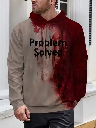 3D Digital Bloody "I'm Fine" Print  All Over Print Hoodie