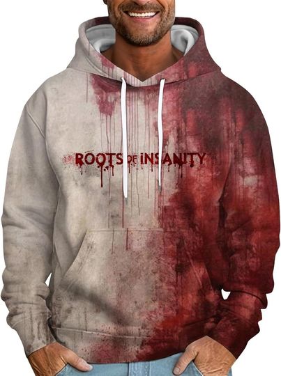 Discover Problem Solved Hoodie Horror Im Fine Sweatshirt Bloody Funny Gifts Long Sleeve Halloween Shirt Men Pullover