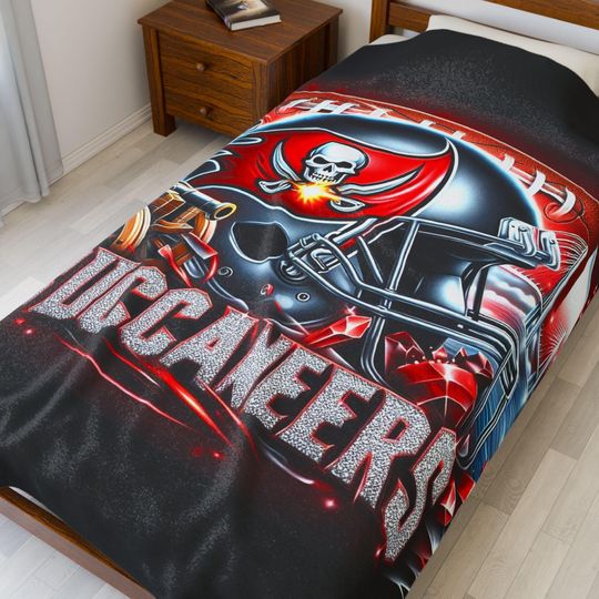 Tampa Bay Football Throw Blanket -  Cozy Sports Throw, Game Day Decor, Fan Gift