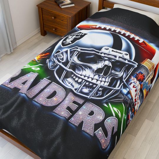 Discover Las Vegas Football Throw Blanket -  Cozy Sports Throw, Game Day Decor, Fan Gift