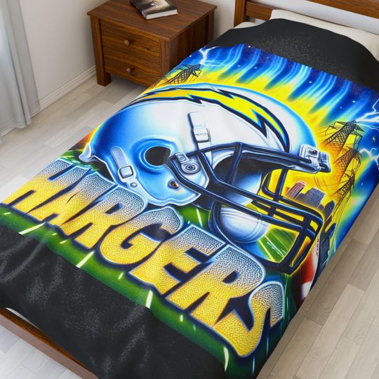 Discover Los Angeles LA Football Throw Blanket - Cozy Sports Throw, Game Day Decor, Fan Gift