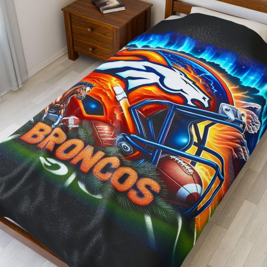 Denver Football Throw Blanket - Cozy Sports Throw, Game Day Decor, Fan Gift
