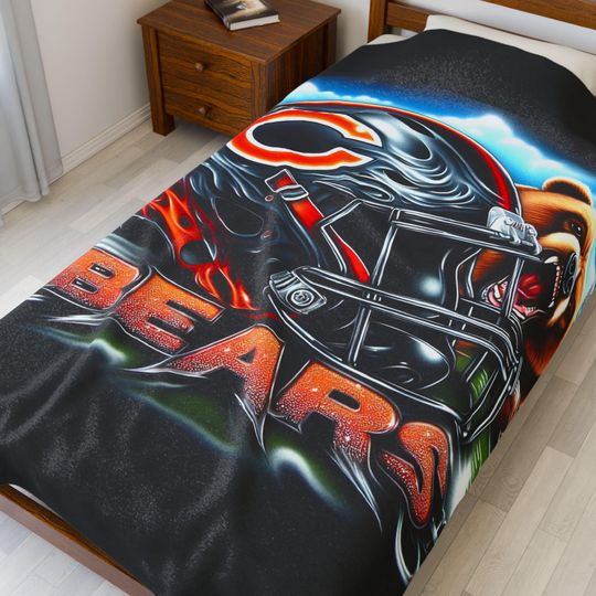 Discover Chicago Football Throw Blanket - Cozy Sports Throw, Game Day Decor, Fan Gift