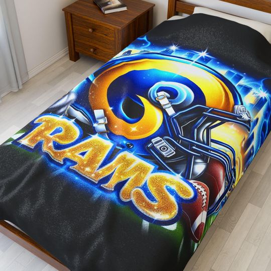 Discover LA Los Angeles Football Throw Blanket - Cozy Sports Throw, Game Day Decor, Fan Gift