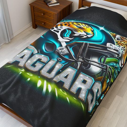 Jacksonville Football Throw Blanket, Cozy Sports Throw, Game Day Decor, Fan Gift
