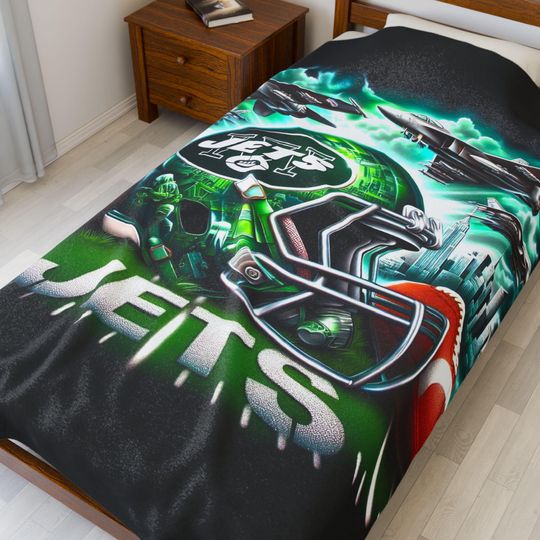 Discover New York Football Throw Blanket, Cozy Sports Throw, Game Day Decor, Fan Gift