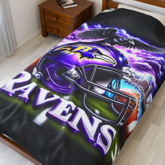Discover Baltimore Football Throw Blanket, Cozy Sports Throw, Game Day Decor, Fan Gift