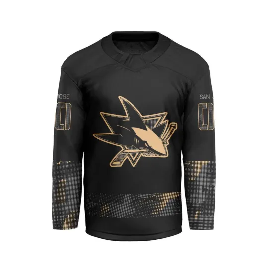 Personalized San Jose Sharks Military Appreciation Hockey Shirt Fan Gear Gift