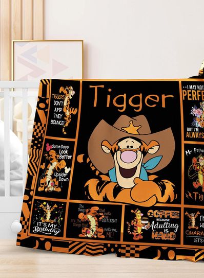 Discover Tigger Blanket Winnie The Pooh Tigger Blanket Tiger Cartoon Blanket Birthday Gifts Christmas Gift For Kids Baby Blanket