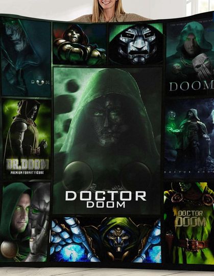 Discover Doctor Dooom Fleece Quilt Blanket, Doctor Dooom Lovers Blanket, Doctor Dooom Fan Gift Blanket, Family Vacation Throw Blanket for Bed Couch Sofa