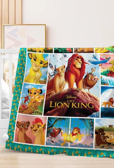 The Lion King Blanket | Pumbaa Timon Simba Blanket | The Lion King Birthday Gifts