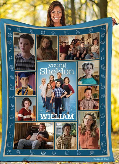 Discover Young Sheldon Blanket | Sheldon Cooper Flecce Blanket | Young Sheldon Sitcom Dr John Fan | Young Sheldon Homage | Throw Blanket Couch Sofa
