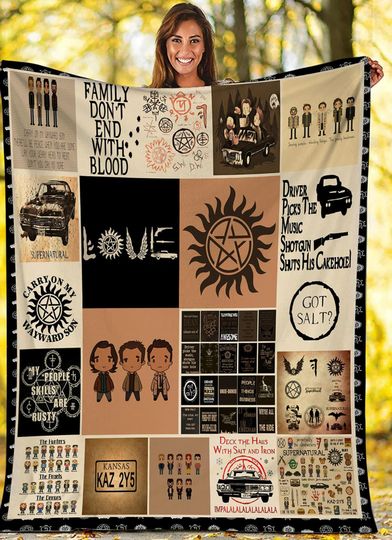 Discover Supernatural Symbol Fleece Blanket, Supernatural Movie, Supernatural Blanket, Winchester Blanket, Christmas Blanket, Christmas Gifts