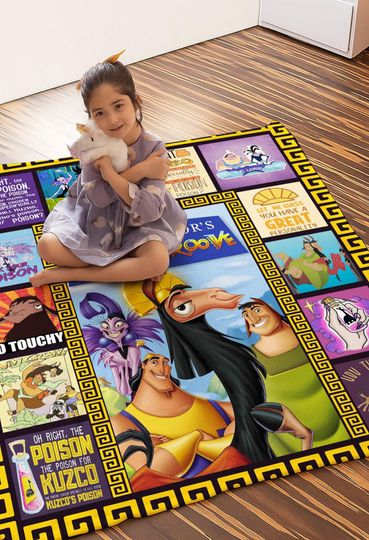Discover The Emperor's New Groove Fleece Blanket, Bedding Decor, Magic Kingdom Throw Blanket, Emperor's New Groove Blanket