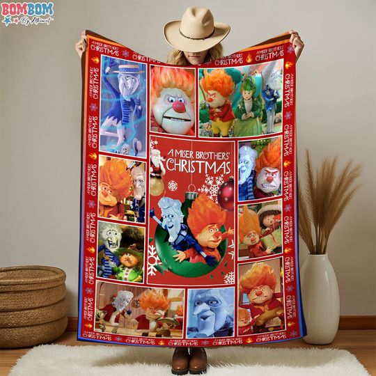 Discover Miser Brothers Blanket, A Miser Brothers Christmas Fleece Blanket, Miser Brothers Heating And Cooling Blanket, Snow Miser And Heat Miser