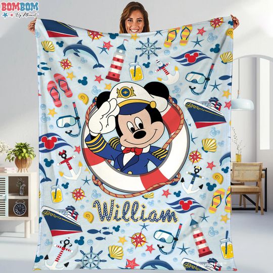 Discover Personalized Mickey Cruise Blanket, Disneyland Cruise Line Blanket, Family Cruise Blanket, Cruise Trip Gifts