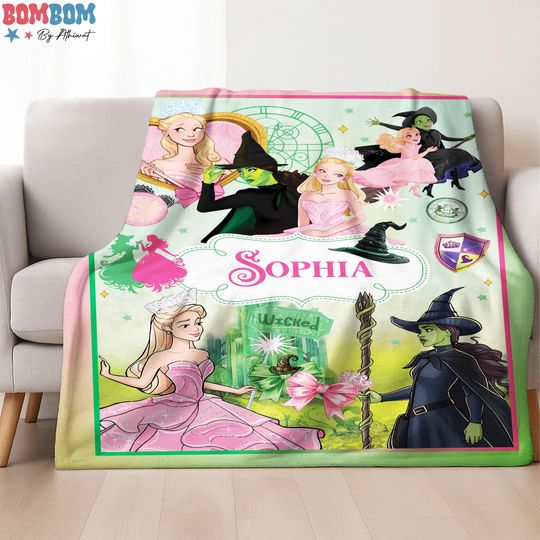 Discover Wicked Change For Good Blanket, Defy Gravity Broomstick Magic Wand, Wizard Movie, Wicked Musical Fan Gift, Wizard Blanket