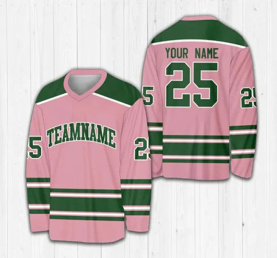Discover Personalized Name Sorority Ice Hockey Jersey, Custom Color Sorority Sisters