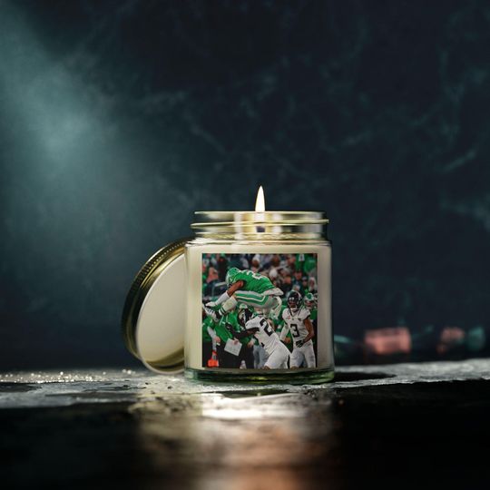 Discover Saquon Barkley Scented Candle: Football Fan Gift, Game Day Decor
