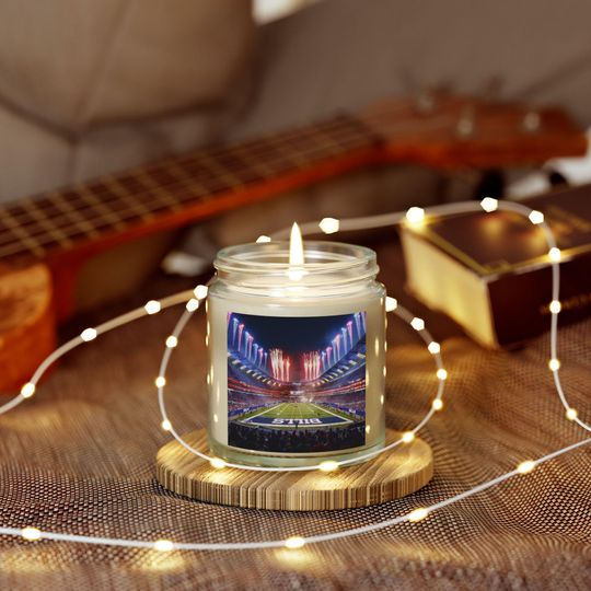Buffalo Bills Scented Candle: Aromatic Home Decor Gift