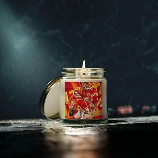 Discover Patrick Mahomes Scented Candle, Aromatic Gift for Sports Fans