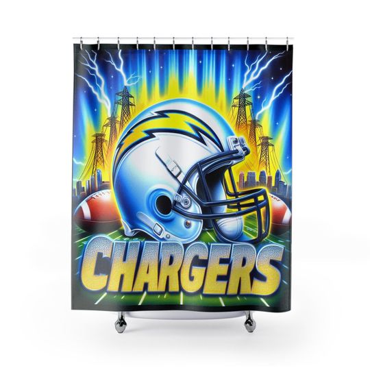 Discover Los Angeles Football Shower Curtain - Sports Team Bathroom Decor, Game Day Gift, Football Fan Home Accessories, Unique Bathroom