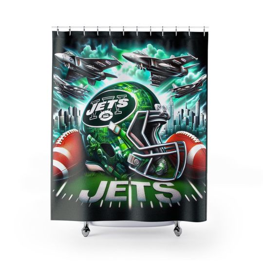 Discover New York Football Shower Curtain - Sports Team Bathroom Decor, Game Day Gift, Football Fan Home Accessories, Unique Bathroom