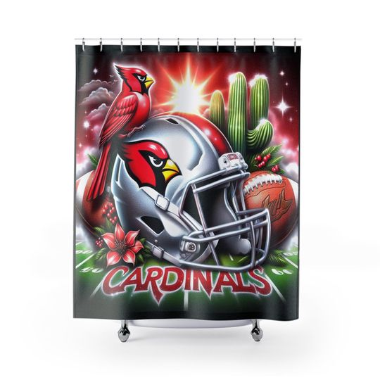 Discover Arizonna Football Shower Curtain - Sports Team Bathroom Decor, Game Day Gift, Football Fan Home Accessories, Unique Bathroom