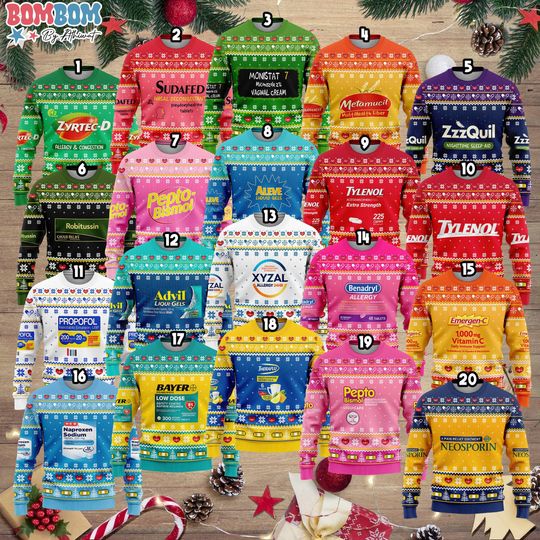 Discover Pharmacy Ugly Christmas Sweater, Nurse Christmas Ugly Sweater, Medical Matching Family Christmas Sweater, Family Xmas Group Sweater