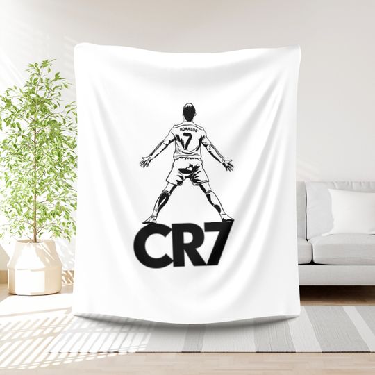 Ronaldo Football Blanket Boys Gift Idea Soccer Player Bedding Birthday Present Sports Lover
