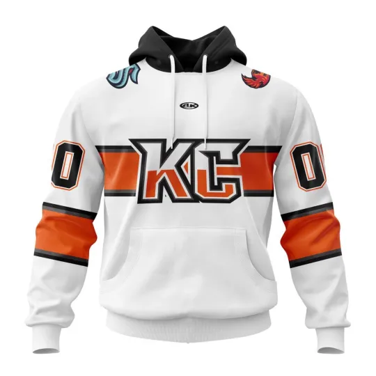 Personalized Kansas City Mavericks 2025/26 White Hoodie Pullover Fan Gear Gift